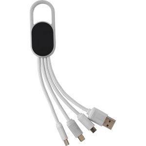 Câble de charge blanc personnalisable avec logo – réf. V0139-02