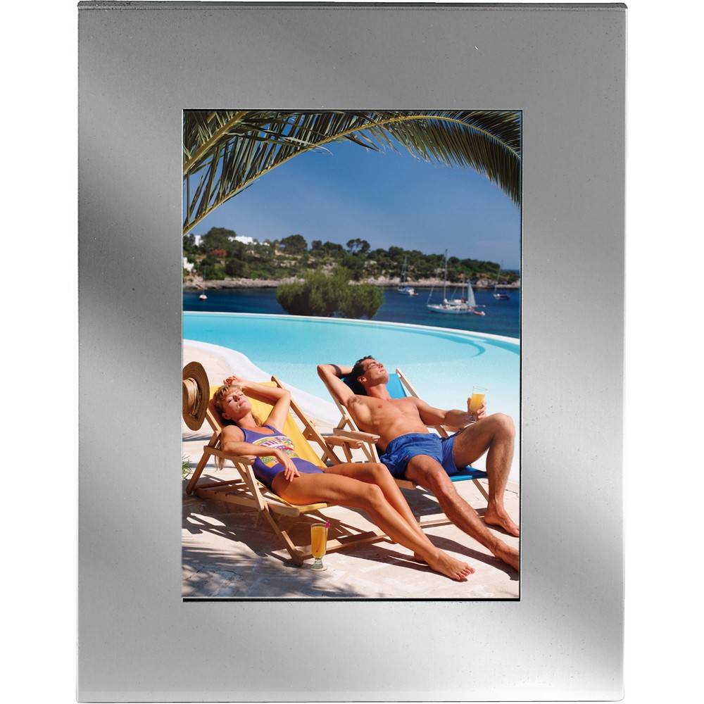 Cadre photo argent personnalisable avec logo