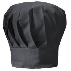 Capuchon de cuisinier noir personnalisable avec logo