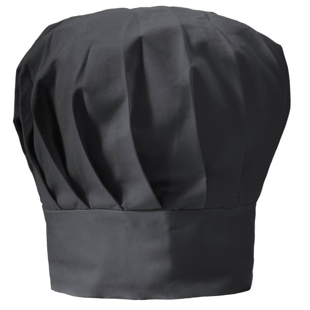 Capuchon de cuisinier noir personnalisable avec logo