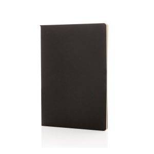 Carnet A5 à couverture souple noir personnalisable avec logo