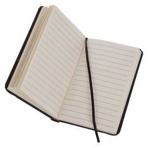 Carnet A6 Grant noir personnalisable avec logo