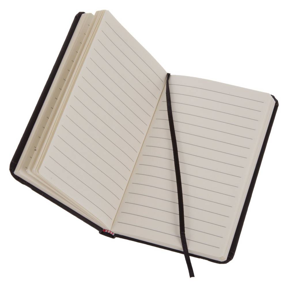 Carnet A6 noir personnalisable avec logo – réf. V2329/A-03