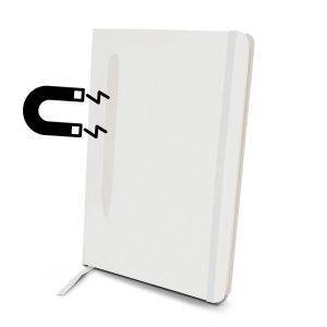 Carnet aimenté A5 | Aurora blanc personnalisable avec logo