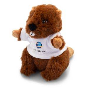 Castor en peluche Gavin brun personnalisable avec logo