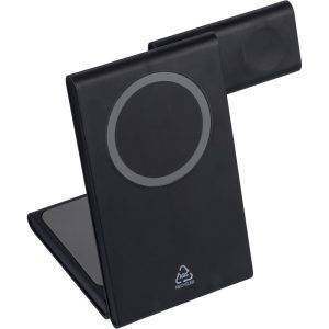 Chargeur magnétique sans fil 3 en 1, 15 W noir personnalisable