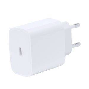 Chargeur mural rapide USB blanc personnalisable avec logo