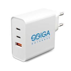 Chargeur mural USB | Altha blanc personnalisable avec logo