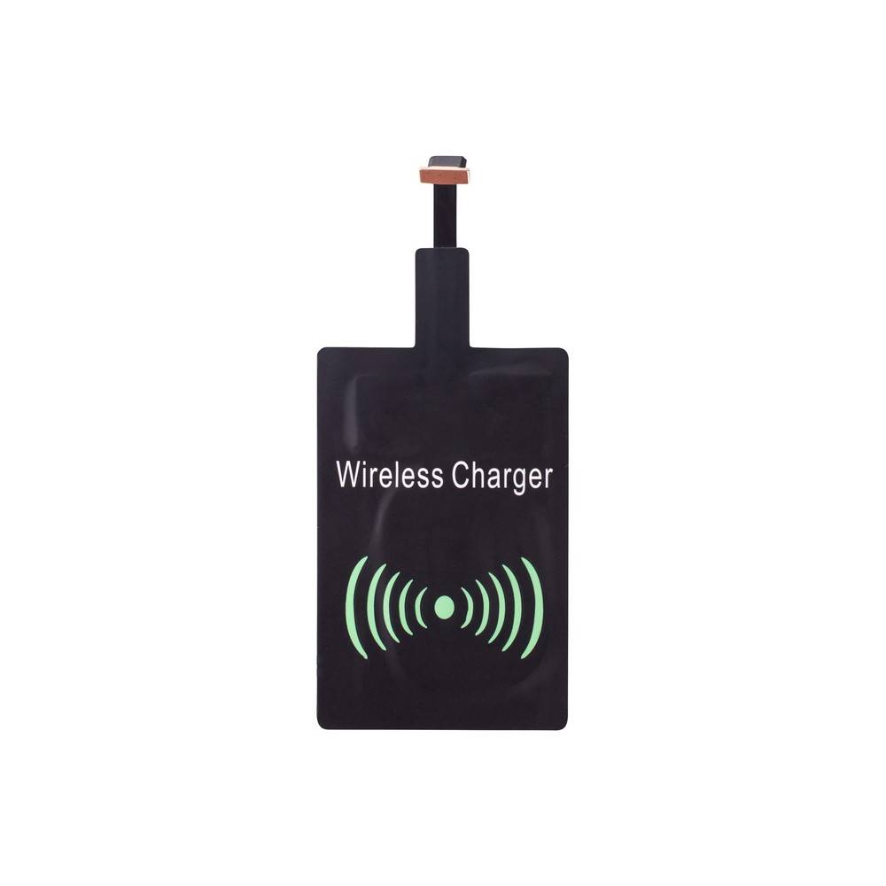 Chargeur sans fil noir personnalisable avec logo