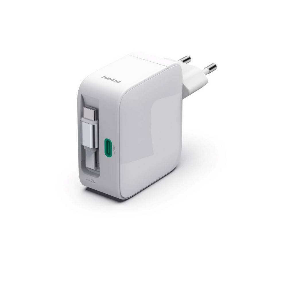 Chargeur secteur 30W avec câble rétractable, Hama personnalisable