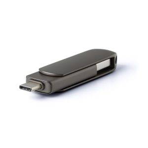 Clé USB 64 Go graphite personnalisable avec logo – réf. V1741-15