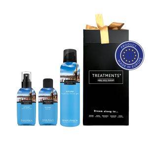 Coffret de cosmétiques Small TREATMENTS bleu personnalisable avec logo