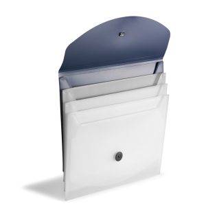 Conférencier A4 bleu personnalisable avec logo
