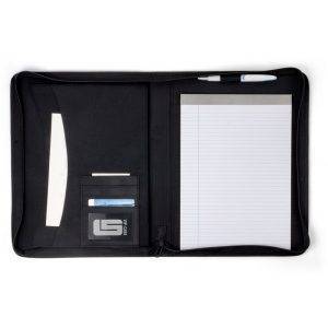 Conférencier A4, carnet noir personnalisable avec logo – réf. V2547-03