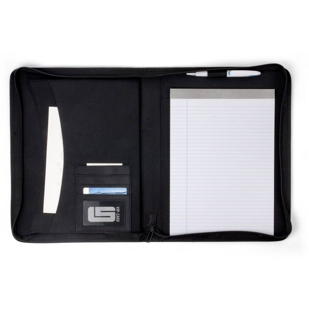 Conférencier A4, carnet noir personnalisable avec logo – réf. V2547-03