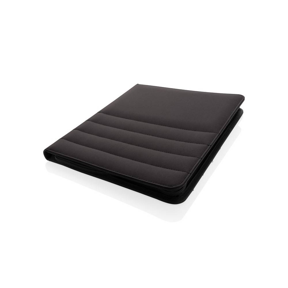 Conférencier A4 zippé Impact en rPET AWARE™ noir personnalisable