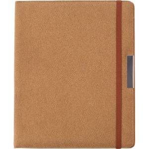 Conférencier en liège A4 avec carnet neutre personnalisable avec logo