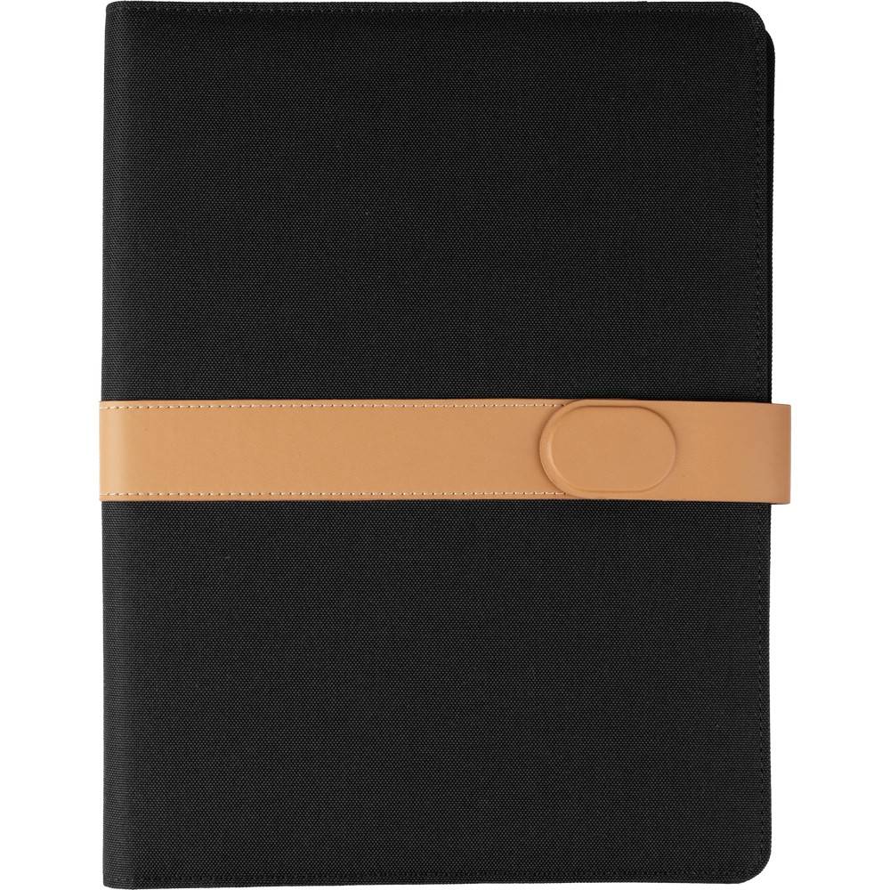 Conférencier env. A4 RÉPET noir personnalisable avec logo