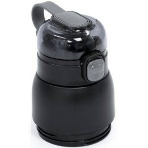 Couvercle extensible pour mug noir personnalisable avec logo