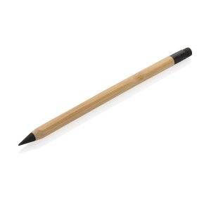 Crayon infini en bambou avec gomme brun personnalisable avec logo