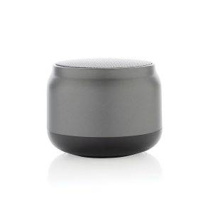 Enceinte 3W en plastique recyclé RCS BeatBuddy gris personnalisable