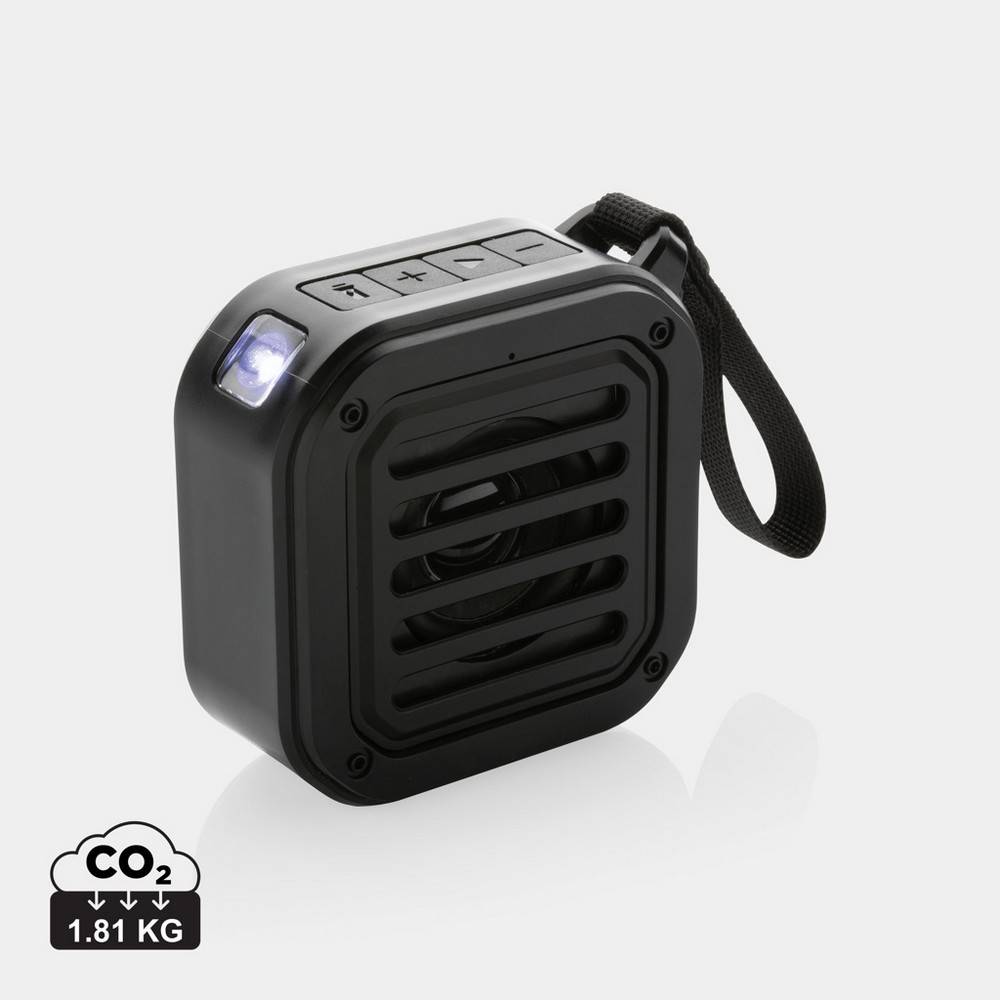 Enceinte 3W solaire en plastique recyclé RCS Sunwave personnalisable