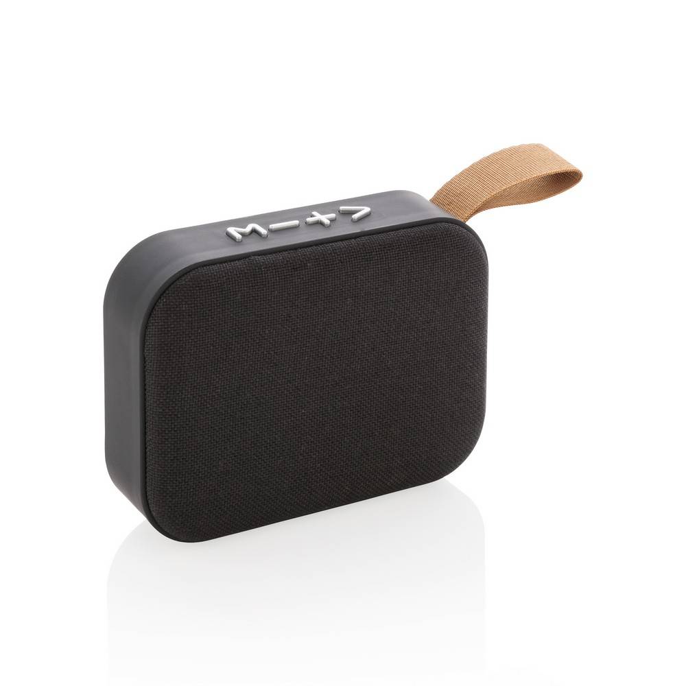 Enceinte avec tissu, noir personnalisable avec logo