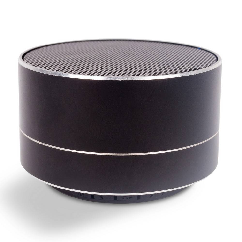 Enceinte sans fil, radio | Silas noir personnalisable avec logo