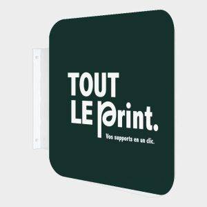 Enseigne drapeau carrée non lumineuse personnalisée – ToutLePrint
