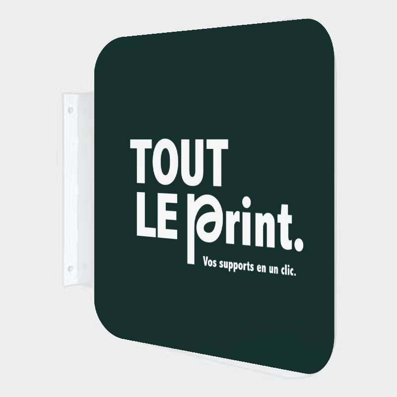 Enseigne drapeau carrée non lumineuse personnalisée – ToutLePrint