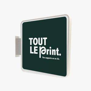 Enseigne drapeau lumineuse carrée LED personnalisée – ToutLePrint