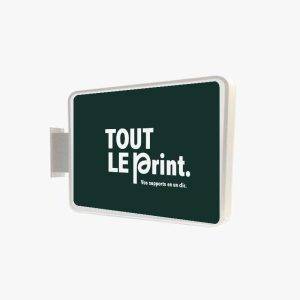 Enseigne drapeau lumineuse rectangulaire LED personnalisée – ToutLePrint
