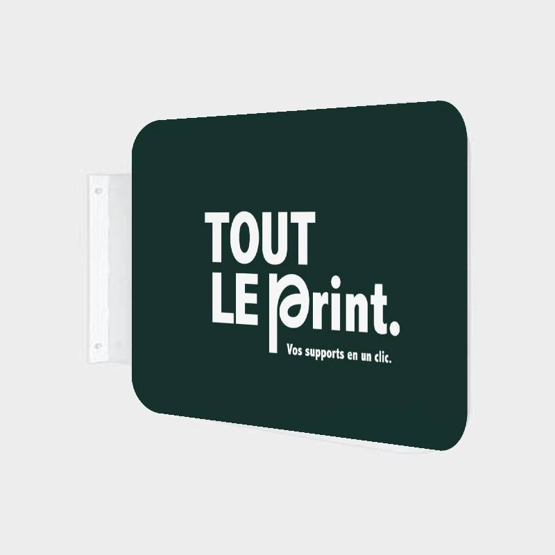 Enseigne drapeau rectangulaire non lumineuse personnalisée – ToutLePrint