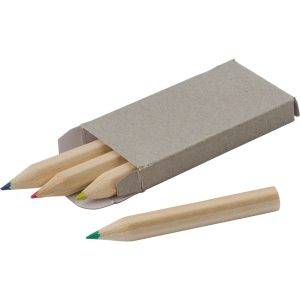 Ensemble de crayons de couleur brun personnalisable avec logo