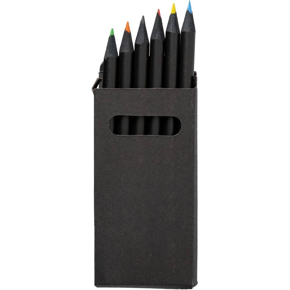 Ensemble de crayons de couleur noir personnalisable avec logo – réf. VA161-03