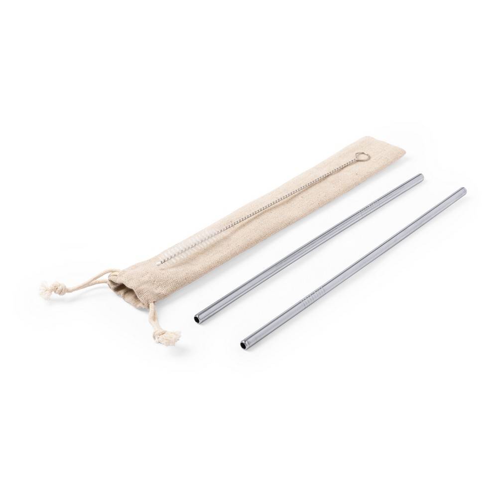 Ensemble de pailles réutilisables, 2 pièces personnalisable
