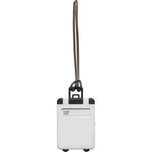 Étiquette de bagage blanc personnalisable avec logo