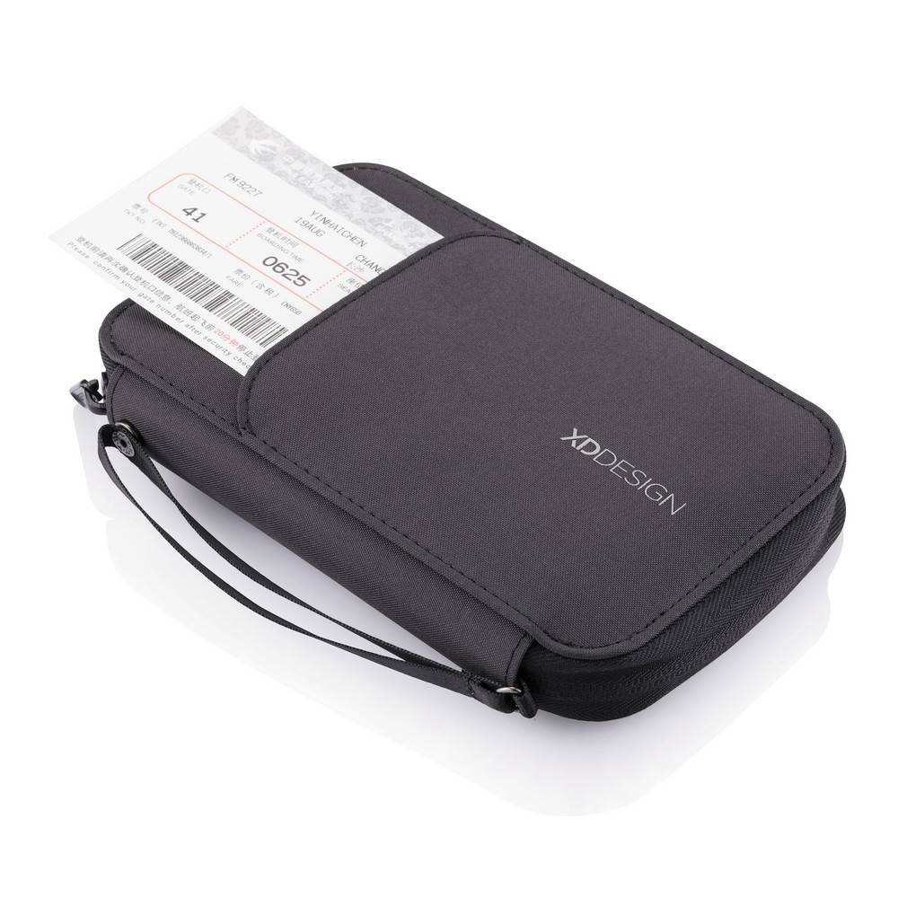 Etui passeport XD Design noir personnalisable avec logo