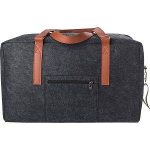 Feutre RPET sport, sac de voyage graphite personnalisable avec logo – réf. V1251-15