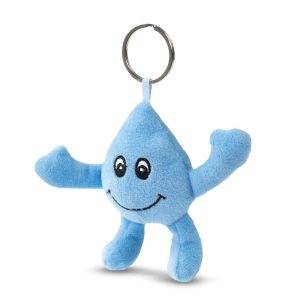 Goutte d’eau en peluche, porte-clés Droppero personnalisable