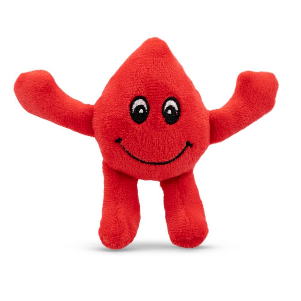 Goutte en peluche Vaiva rouge personnalisable avec logo