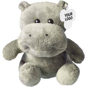Hippopotame en peluche neutre personnalisable avec logo