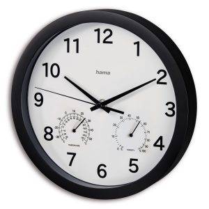 Horloge murale avec thermomètre et hygromètre Hama personnalisable