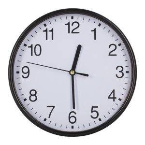 Horloge Puckett noir personnalisable avec logo