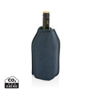 Housse réfrigérante à vin Vino en rPET AWARE bleu personnalisable