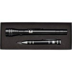 Jeu d'outils, torche télescopique 3 LED, tournevis personnalisable