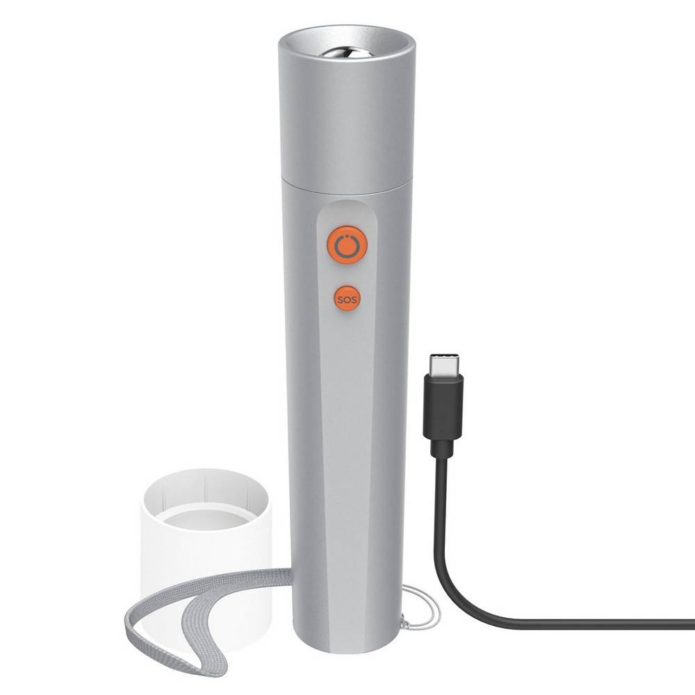 Lampe LED Hama FL350-C argent personnalisable avec logo