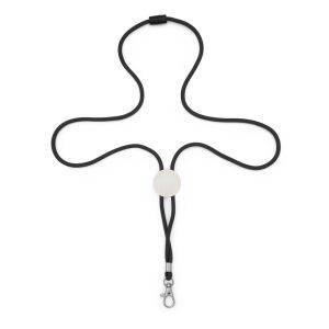 Lanyard Dominga noir personnalisable avec logo
