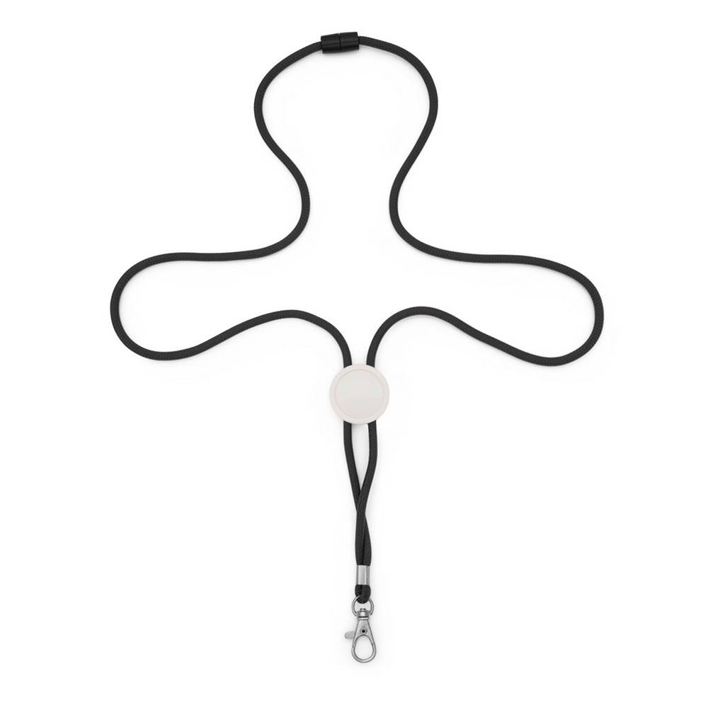 Lanyard Dominga noir personnalisable avec logo