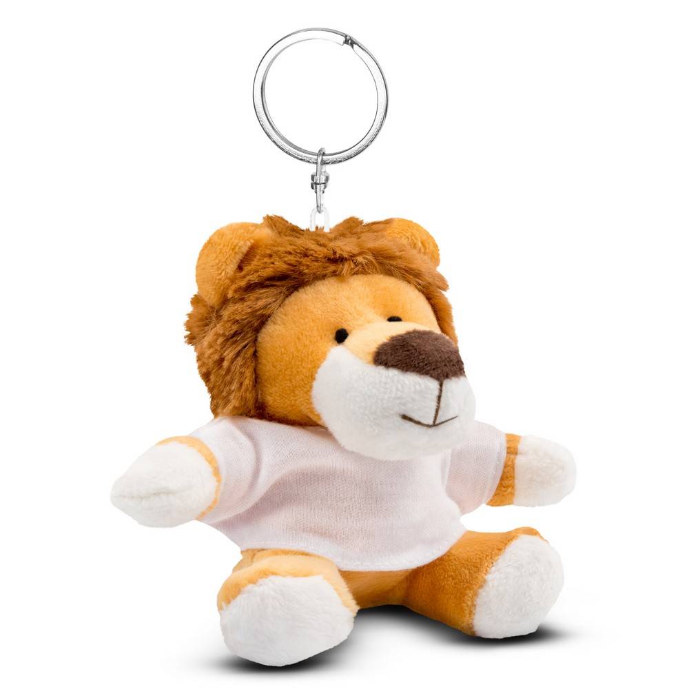 Lion, porte-clés Rex brun claire personnalisable avec logo